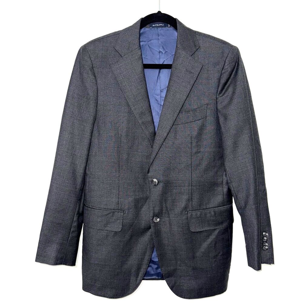 SuitSupply Lazio Slim Single Breasted Int Cut Blazer - Charcoal 38R